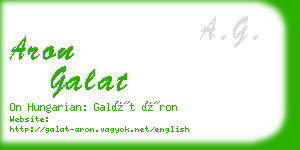 aron galat business card